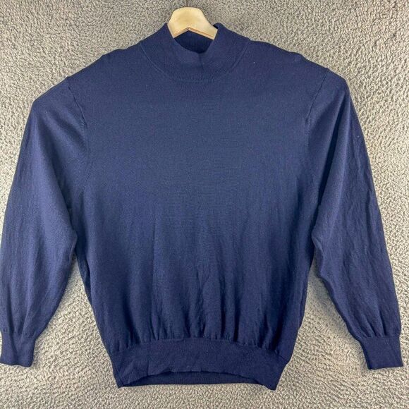 Jos A Bank Wool Sweater Mens XL Blue Business Casual Outdoor Office Preppy Camp - Picture 1 of 11